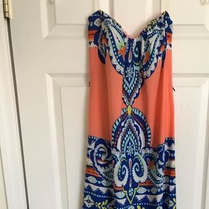 Maxi paisley print dress